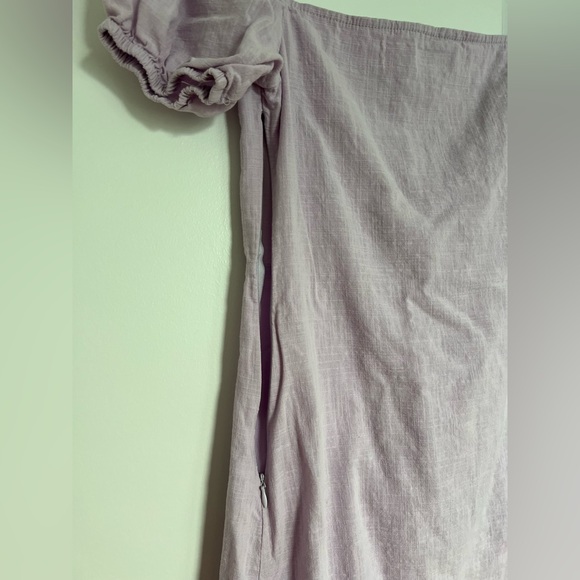 Lavender Puff Sleeve Mini Dress - Picture 9 of 10